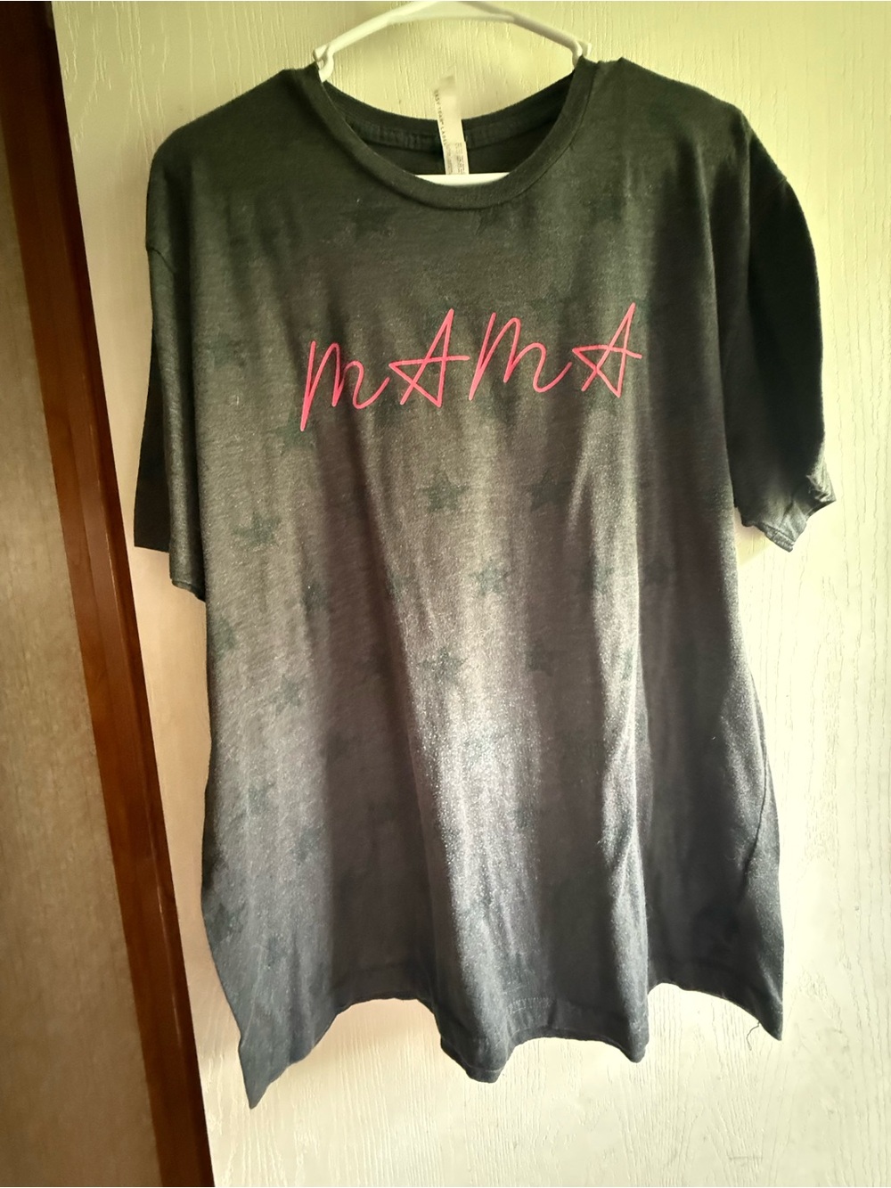 Bella Canvas Black Tee with Pink "MAMA" Script